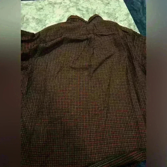 Roundtree & Yorke Red Black Flannel Long Sleeve Button Up Casual Shirt Size 3XB - Picture 5 of 5